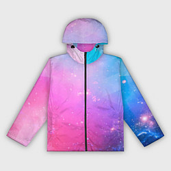 Ветровка с капюшоном женская Звёздное геометрическое небо, цвет: 3D-черный