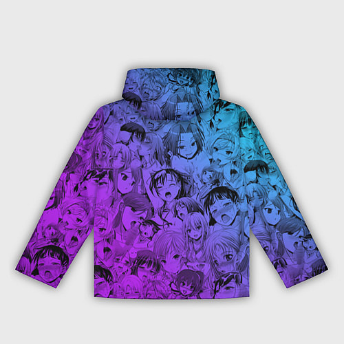 Женская ветровка Ахегао красивый неон / 3D-Черный – фото 2