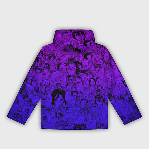 Женская ветровка Ахегао яркий градиент / 3D-Черный – фото 2