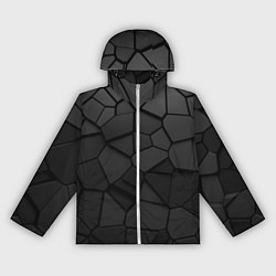 Ветровка с капюшоном женская Черные стальные плиты, цвет: 3D-белый