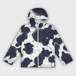 Ветровка с капюшоном женская Художник - акварельные кляксы, цвет: 3D-белый