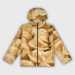 Ветровка с капюшоном женская Пельмени, цвет: 3D-черный