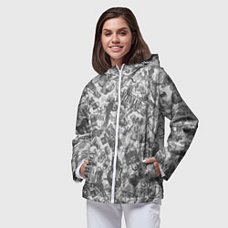 Ветровка с капюшоном женская Nirvana style light, цвет: 3D-белый — фото 2