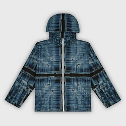 Ветровка с капюшоном женская Абстрактное множество прозрачных геометрических фи, цвет: 3D-белый