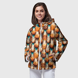 Ветровка с капюшоном женская Боевое одеяние шамана, цвет: 3D-белый — фото 2