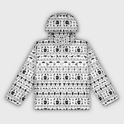 Ветровка с капюшоном женская Black pattern Wednesday Addams, цвет: 3D-белый