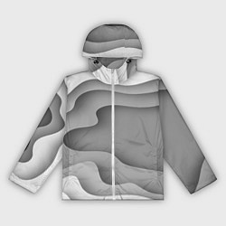 Ветровка с капюшоном женская Множество оттенков серого в разломе, цвет: 3D-белый