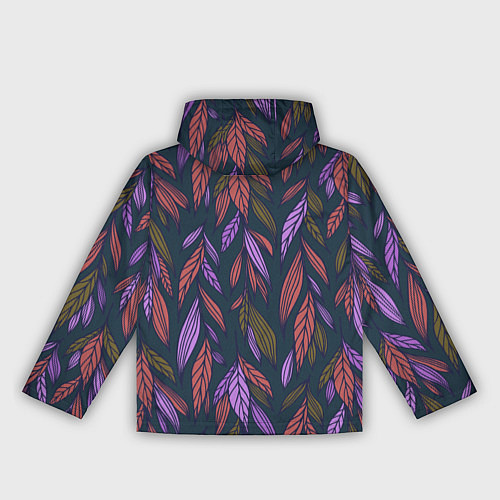 Женская ветровка Лиственный узор / 3D-Черный – фото 2