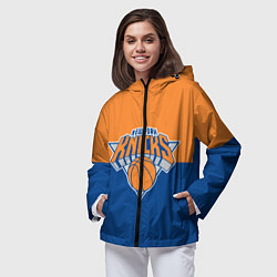 Ветровка с капюшоном женская Нью-Йорк Никс НБА, цвет: 3D-черный — фото 2