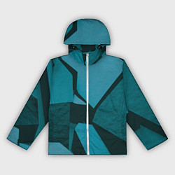 Ветровка с капюшоном женская Синие камни, цвет: 3D-белый