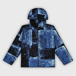 Ветровка с капюшоном женская Синий абстракт, цвет: 3D-черный