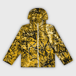 Ветровка с капюшоном женская Желтый хаос, цвет: 3D-белый