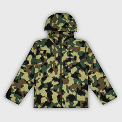 Ветровка с капюшоном женская Военный камуфляж, цвет: 3D-черный