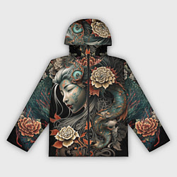 Женская ветровка Японская девушка Irezumi