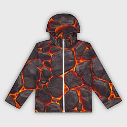 Ветровка с капюшоном женская Каменная лава, цвет: 3D-белый