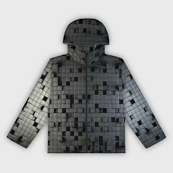 Ветровка с капюшоном женская Digital pixel black, цвет: 3D-черный