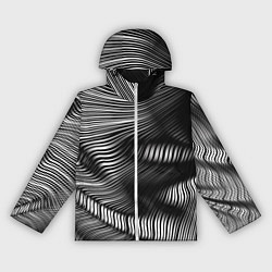 Ветровка с капюшоном женская Оптические волны, цвет: 3D-белый