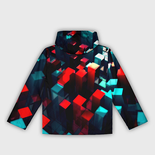 Женская ветровка Digital abstract cube / 3D-Черный – фото 2