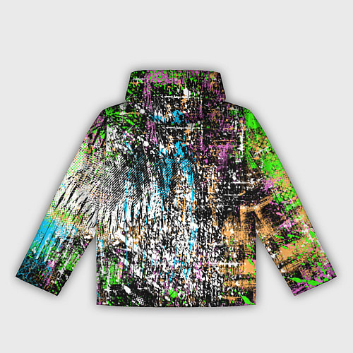 Женская ветровка Красочный фон в стиле гранж / 3D-Черный – фото 2