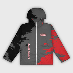 Ветровка с капюшоном женская Audi sport grunge, цвет: 3D-белый