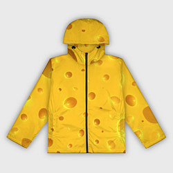 Ветровка с капюшоном женская Сырная текстура, цвет: 3D-черный