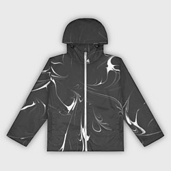 Ветровка с капюшоном женская Черно-белый узор, цвет: 3D-белый