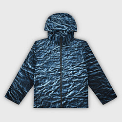 Ветровка с капюшоном женская Текстура мятой бумаги, цвет: 3D-черный