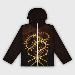 Ветровка с капюшоном женская Subnautica скелет морского чудовища, цвет: 3D-белый