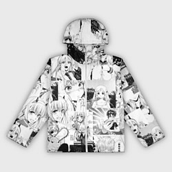 Ветровка с капюшоном женская Манга Пуэр и человек бензопила, цвет: 3D-белый