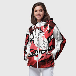Ветровка с капюшоном женская The Bloody Heart, цвет: 3D-белый — фото 2