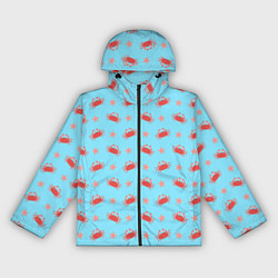 Женская ветровка Летний паттерн с крабами и морскими звездами