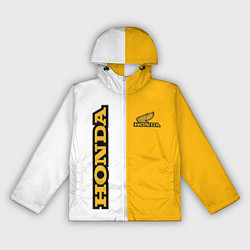 Ветровка с капюшоном женская Honda sign, цвет: 3D-белый