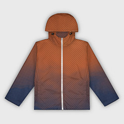 Ветровка с капюшоном женская Оранжево-синий дым - Хуф и Ся, цвет: 3D-белый