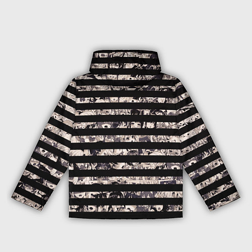 Женская ветровка В полоску с ахегао / 3D-Черный – фото 2