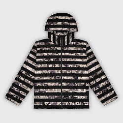 Ветровка с капюшоном женская В полоску с ахегао, цвет: 3D-черный