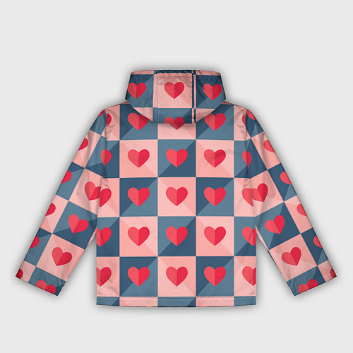 Женская ветровка Pettern hearts / 3D-Черный – фото 2