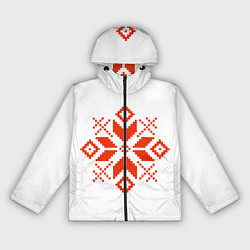 Ветровка с капюшоном женская Удмуртский узор, цвет: 3D-черный