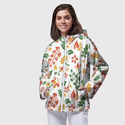 Ветровка с капюшоном женская Spring mood, цвет: 3D-белый — фото 2