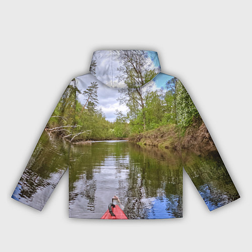 Женская ветровка Красная байдарка / 3D-Черный – фото 2