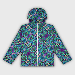 Ветровка с капюшоном женская Психоделика, цвет: 3D-белый