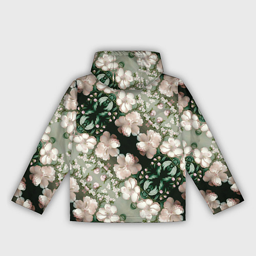 Женская ветровка Нежные розовые цветочки / 3D-Черный – фото 2