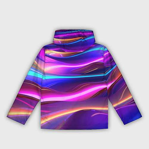Женская ветровка Неоновые волны / 3D-Черный – фото 2
