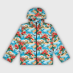 Женская ветровка Гавайский стиль летние цветы