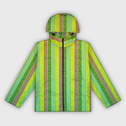 Ветровка с капюшоном женская Abstraction green, цвет: 3D-черный