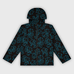 Ветровка с капюшоном женская Соник паттерн, цвет: 3D-черный