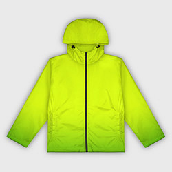 Ветровка с капюшоном женская Сочный лимон градиент, цвет: 3D-черный