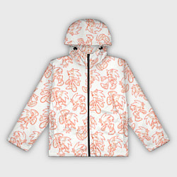 Ветровка с капюшоном женская Паттерн Sonic, цвет: 3D-черный