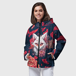 Ветровка с капюшоном женская Братец лис, цвет: 3D-черный — фото 2