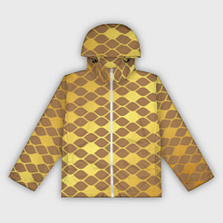 Ветровка с капюшоном женская Golden pattern, цвет: 3D-белый