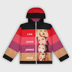 Ветровка с капюшоном женская Blackpink Bands, цвет: 3D-белый
